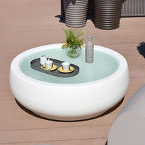 Contemporary coffee table / glass / polyethylene...