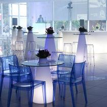 Contemporary high bar table / tempered glass...