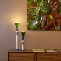 Table lamp / contemporary / aluminum / blue