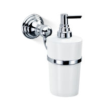 Wall-mounted soap dispenser / chrome-plated...