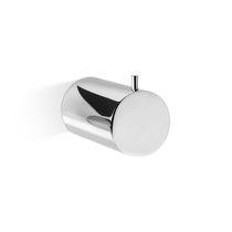 Contemporary coat hook / chrome-plated brass