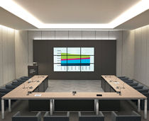 Contemporary conference table / wooden /...