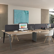Workstation desk / wooden / melamine / contemporary