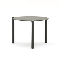 Contemporary coffee table / aluminum / round...