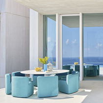 Contemporary armchair / fabric / with washable...