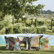 Contemporary garden chair / with armrests...