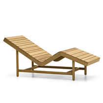 Contemporary sun lounger / teak / garden...