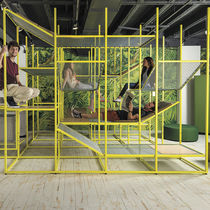 Original design bench / metal / with backrest...