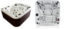 6 seater portable hot-tub CURVE : RADIANCE LOUNGER COAST SPAS