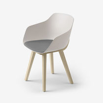 Contemporary chair / upholstered / solid...