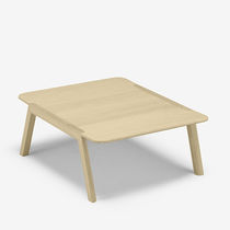 Contemporary coffee table / oak / square