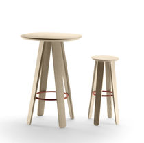 Contemporary high bar table / metal / oak...