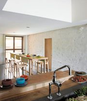 Contemporary high bar table / natural oak...