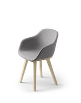Contemporary chair / upholstered / oak /...