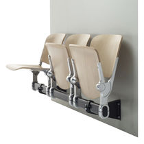 Wooden beam chair / 3-seater / indoor