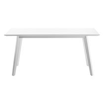 Contemporary table / wooden / rectangular...