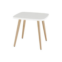 Contemporary side table / wooden / round...