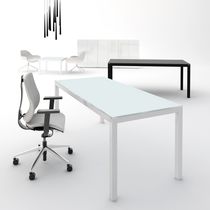 Executive desk / aluminum / glass / contemporary