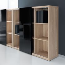Low filing cabinet / wooden / with sliding...