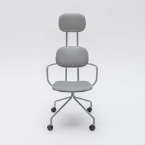 Contemporary conference chair / upholstered...