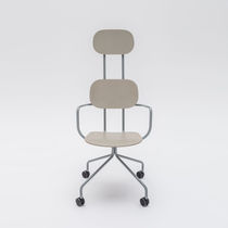 Contemporary conference chair / upholstered...