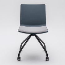 Contemporary visitor chair / upholstered...