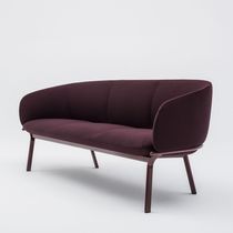 Compact sofa / contemporary / fabric / powder-coated...