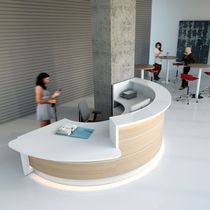 Modular reception desk / semicircular /...