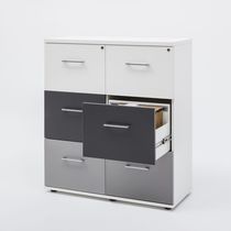 Low filing cabinet / melamine / with drawers...
