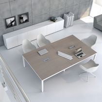 Contemporary boardroom table / oak / chestnut...