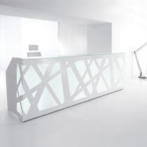 Plexiglas® reception desk / metal / glass...