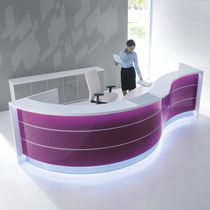 Semicircular reception desk / laminate /...