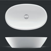 Free-standing washbasin / oval / ceramic...