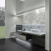 Wall-hung washbasin cabinet / wooden / contemporary...