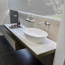 Wall-hung washbasin cabinet / wooden / contemporary...