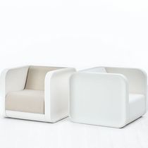 Contemporary armchair / plastic / illuminated