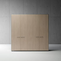 Tall filing cabinet / wooden / metal / contemporary