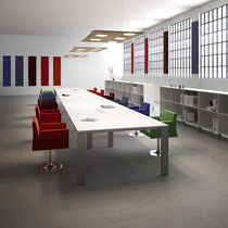 Contemporary boardroom table / wooden /...