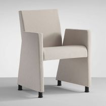 Contemporary visitor armchair / fabric /...