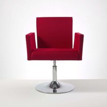 Contemporary visitor armchair / fabric /...