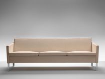 Contemporary sofa / synthetic leather /...
