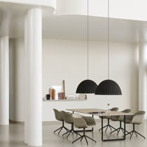 Pendant lamp / contemporary / PET / white