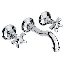 Double-handle washbasin mixer tap / wall-mounted...