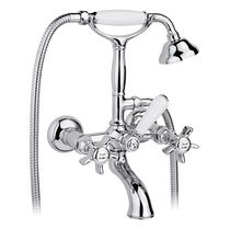 Double-handle bathtub mixer tap / wall-mounted...
