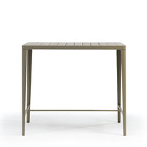Contemporary high bar table / metal / teak...