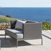Contemporary armchair / aluminium / resin...