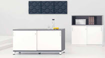 Low filing cabinet / steel / with sliding...