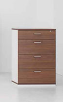 Low filing cabinet / steel / traditional