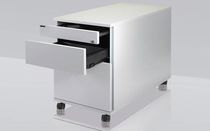 Metal office unit / 3-drawer / on casters