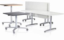 Contemporary table / wooden / rectangular...
